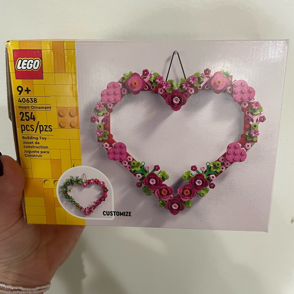 LEGO Heart Ornament Building Toy
